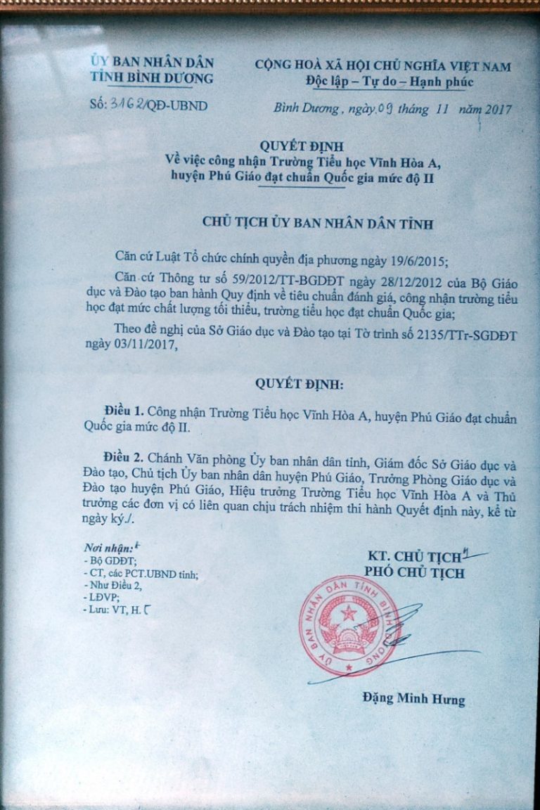 QUYET DINH CONG NHAN CHUAN QG 2017